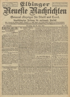 Elbinger Neueste Nachrichten, Nr. 140 Dienstag 18 Juni 1912 64. Jahrgang