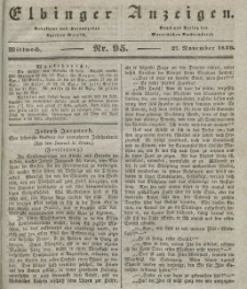 Elbinger Anzeigen, Nr. 95. Mittwoch, 27. November 1839