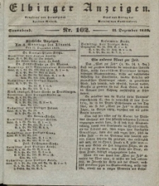 Elbinger Anzeigen, Nr. 102. Sonnabend, 21. Dezember 1839