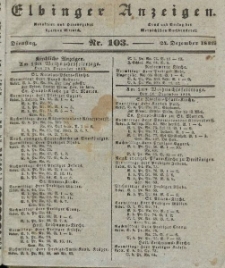 Elbinger Anzeigen, Nr. 103. Dienstag, 24. Dezember 1839