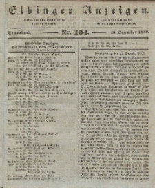 Elbinger Anzeigen, Nr. 104. Sonnabend, 28. Dezember 1839