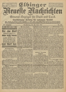 Elbinger Neueste Nachrichten, Nr. 142 Donnerstag 20 Juni 1912 64. Jahrgang