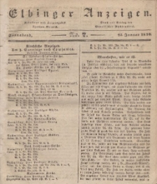 Elbinger Anzeigen, Nr. 7. Sonnabend, 25. Januar 1840