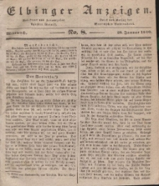 Elbinger Anzeigen, Nr. 8. Mittwoch, 29. Januar 1840