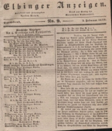 Elbinger Anzeigen, Nr. 9. Sonnabend, 1. Februar 1840