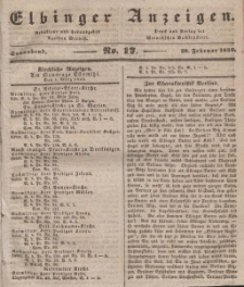 Elbinger Anzeigen, Nr. 17. Sonnabend, 29. Februar 1840