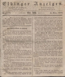 Elbinger Anzeigen, Nr. 20. Mittwoch, 11. März 1840