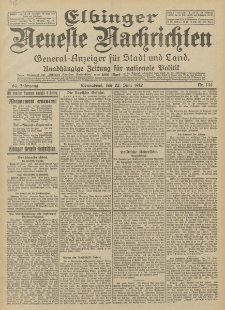 Elbinger Neueste Nachrichten, Nr. 144 Sonnabend 22 Juni 1912 64. Jahrgang