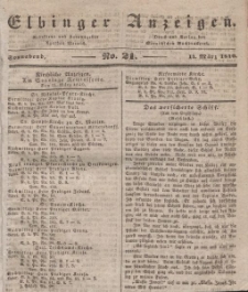 Elbinger Anzeigen, Nr. 21. Sonnabend, 14. März 1840