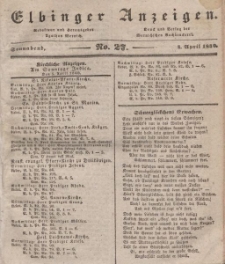 Elbinger Anzeigen, Nr. 27. Sonnabend, 4. April 1840