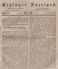 Elbinger Anzeigen, Nr. 32. Mittwoch, 22. April 1840