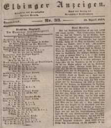 Elbinger Anzeigen, Nr. 33. Sonnabend, 25. April 1840