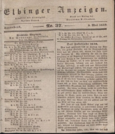 Elbinger Anzeigen, Nr. 37. Sonnabend, 9. Mai 1840