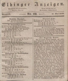 Elbinger Anzeigen, Nr. 42. Mittwoch, 27. Mai 1840