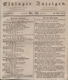 Elbinger Anzeigen, Nr. 43. Sonnabend, 30. Mai 1840