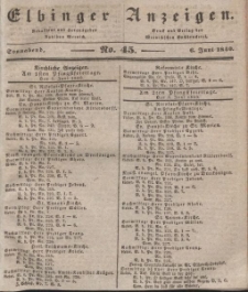Elbinger Anzeigen, Nr. 45. Sonnabend, 6. Juni 1840