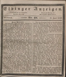 Elbinger Anzeigen, Nr. 48. Mittwoch, 17. Juni 1840