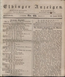 Elbinger Anzeigen, Nr. 49. Sonnabend, 20. Juni 1840