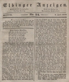 Elbinger Anzeigen, Nr. 54. Mittwoch, 8. Juli 1840