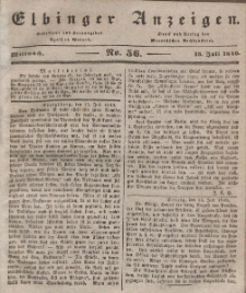 Elbinger Anzeigen, Nr. 55. Sonnabend, 11. Juli 1840