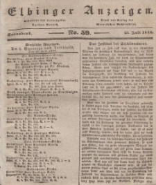 Elbinger Anzeigen, Nr. 59. Sonnabend, 25. Juli 1840
