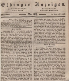 Elbinger Anzeigen, Nr. 62. Mittwoch, 5. August 1840