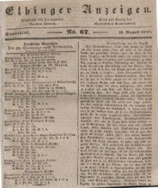 Elbinger Anzeigen, Nr. 67. Sonnabend, 22. August 1840