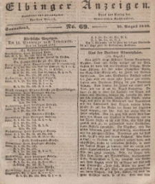 Elbinger Anzeigen, Nr. 69. Sonnabend, 29. August 1840