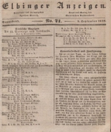 Elbinger Anzeigen, Nr. 71. Sonnabend, 5. September 1840