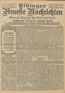 Elbinger Neueste Nachrichten, Nr. 149 Freitag 28 Juni 1912 64. Jahrgang