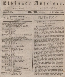 Elbinger Anzeigen, Nr. 79. Sonnabend, 3. Oktober 1840