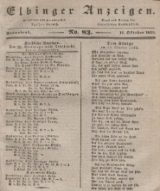 Elbinger Anzeigen, Nr. 83. Sonnabend, 17. Oktober 1840