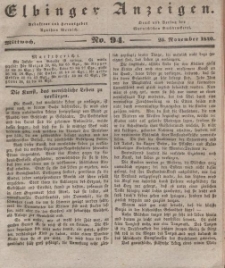 Elbinger Anzeigen, Nr. 94. Mittwoch, 25. November 1840