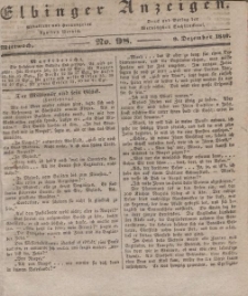 Elbinger Anzeigen, Nr. 98. Mittwoch, 9. Dezember 1840