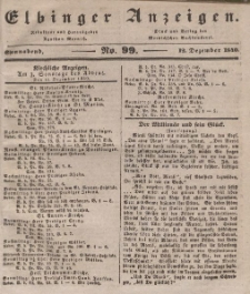 Elbinger Anzeigen, Nr. 99. Sonnabend, 12. Dezember 1840