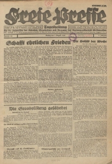 Freie Presse, Nr. 94 Montag 1. August 1927 3. Jahrgang