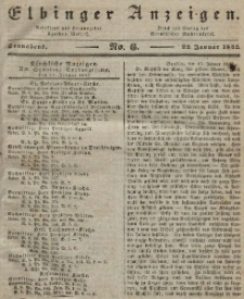 Elbinger Anzeigen, Nr. 6. Sonnabend, 22. Januar 1842