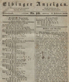 Elbinger Anzeigen, Nr. 10. Sonnabend, 5. Februar 1842