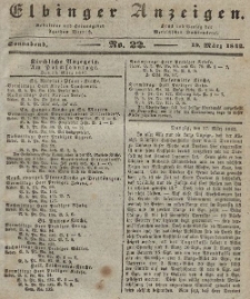 Elbinger Anzeigen, Nr. 22. Sonnabend, 19. März 1842