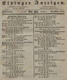 Elbinger Anzeigen, Nr. 24. Sonnabend, 26. März 1842