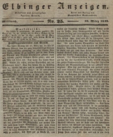Elbinger Anzeigen, Nr. 25. Mittwoch, 30. März 1842
