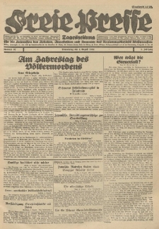 Freie Presse, Nr. 97 Donnerstag 4. August 1927 3. Jahrgang
