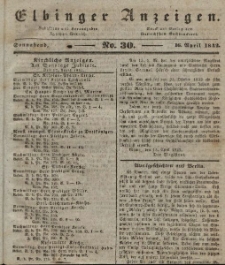 Elbinger Anzeigen, Nr. 30. Sonnabend, 16. April 1842