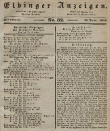 Elbinger Anzeigen, Nr. 32. Sonnabend, 23. April 1842