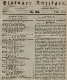 Elbinger Anzeigen, Nr. 36. Sonnabend, 7. Mai 1842