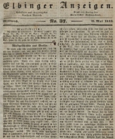 Elbinger Anzeigen, Nr. 37. Mittwoch, 11. Mai 1842
