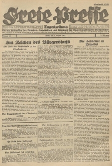 Freie Presse, Nr. 98 Freitag 5. August 1927 3. Jahrgang