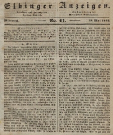 Elbinger Anzeigen, Nr. 41. Mittwoch, 25. Mai 1842