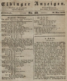 Elbinger Anzeigen, Nr. 42. Sonnabend, 28. Mai 1842