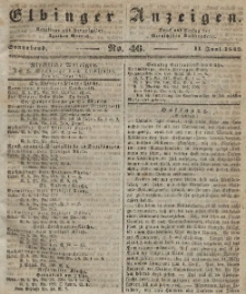 Elbinger Anzeigen, Nr. 46. Sonnabend, 11. Juni 1842